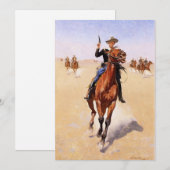 Remington - De Trooper, populaire fijnere kunst Feestdagenkaart (Voorkant / Achterkant)