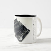 Remington draagbare schrijfmachine zonder geluidsh tweekleurige koffiemok (Voorkant rechts)