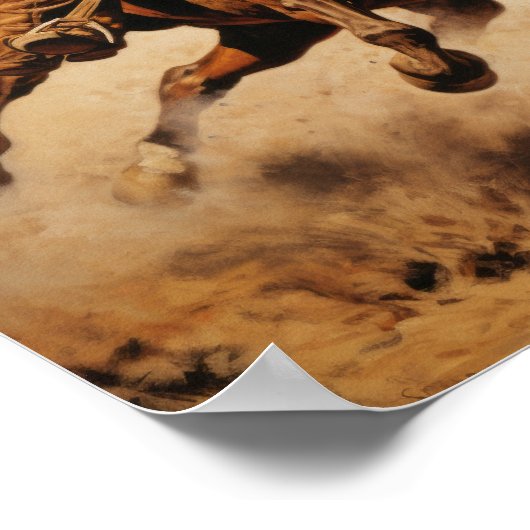  Remington geschilderd Cowboy Art Poster - Auth (Hoek)