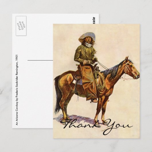 Remington is An Arizona Cowboy Briefkaart (Voorkant / Achterkant)