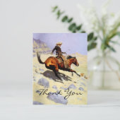 Remington is de Cowboy Briefkaart (Staand voorkant)