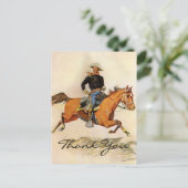 Remington is een Cavalerie officier Briefkaart (Staand voorkant)