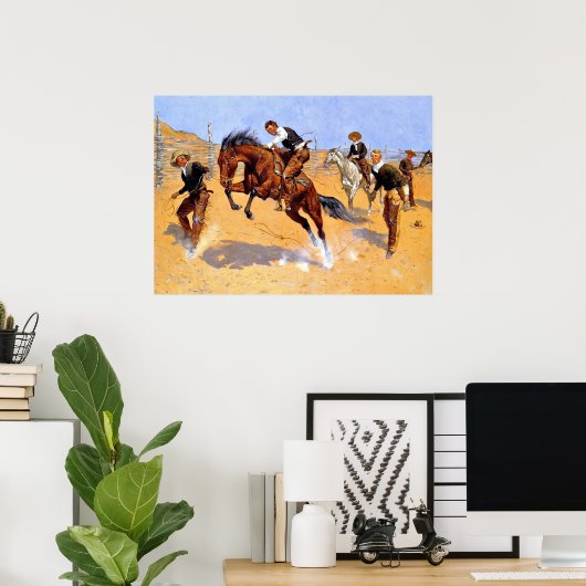 Remington - Laat hem los, Bill - Cowboy kunst Poster (Thuiskantoor)