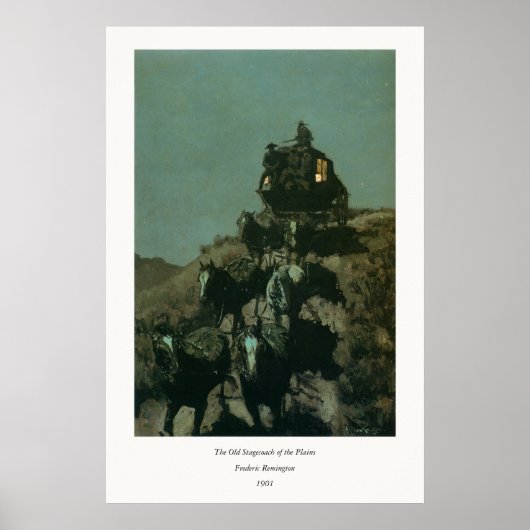 Remington Old Stagecoach of the Plains (1901) Poster (Voorkant)