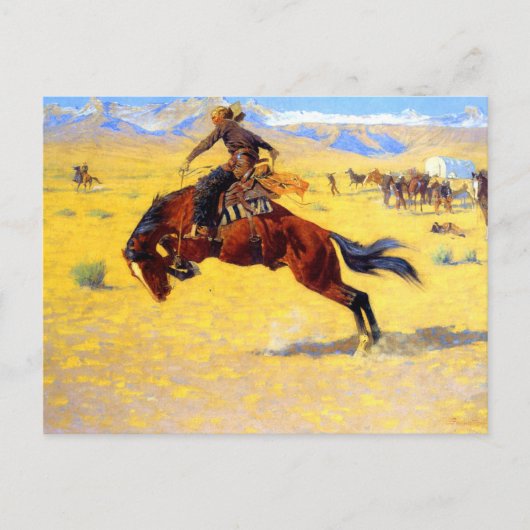 Remington Old West Horse and Cowboy Briefkaart (Voorkant)