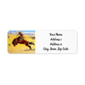 Remington Old West Horse and Cowboy Etiket (Voorkant)