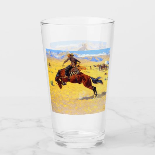 Remington Old West Horse and Cowboy Glas (Voorkant)