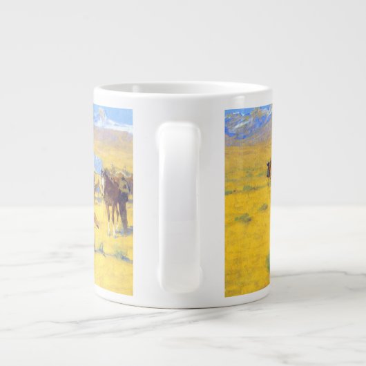 Remington Old West Horse and Cowboy Grote Koffiekop (Achterkant)