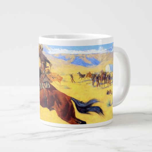 Remington Old West Horse and Cowboy Grote Koffiekop (Voorkant rechts)