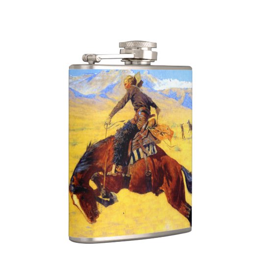 Remington Old West Horse and Cowboy Heupfles (Rechts)