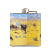 Remington Old West Horse and Cowboy Heupfles (Achterkant)