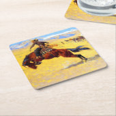 Remington Old West Horse and Cowboy Kartonnen Onderzetters (Schuin)