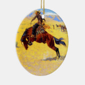 Remington Old West Horse and Cowboy Keramisch Ornament (Rechts)