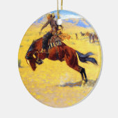 Remington Old West Horse and Cowboy Keramisch Ornament (Links)