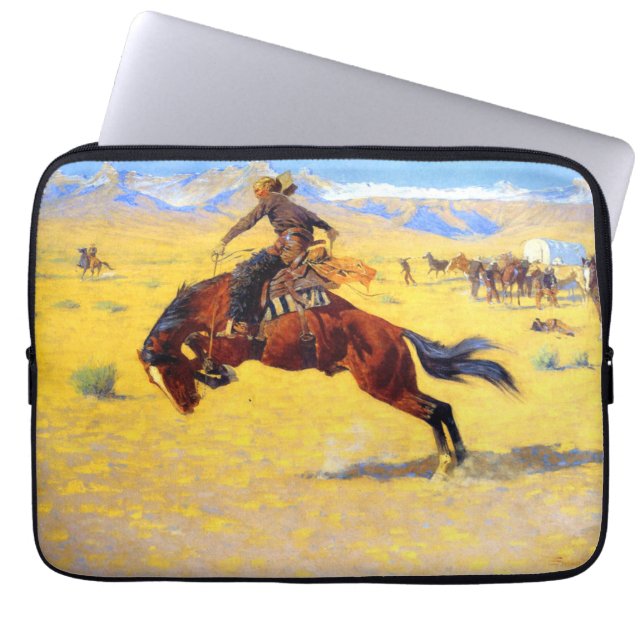 Remington Old West Horse and Cowboy Laptop Sleeve (Voorkant)