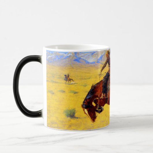 Remington Old West Horse and Cowboy Magische Mok (Links)