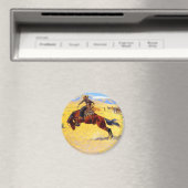 Remington Old West Horse and Cowboy Magneet (Insitu (Vaatwasser))