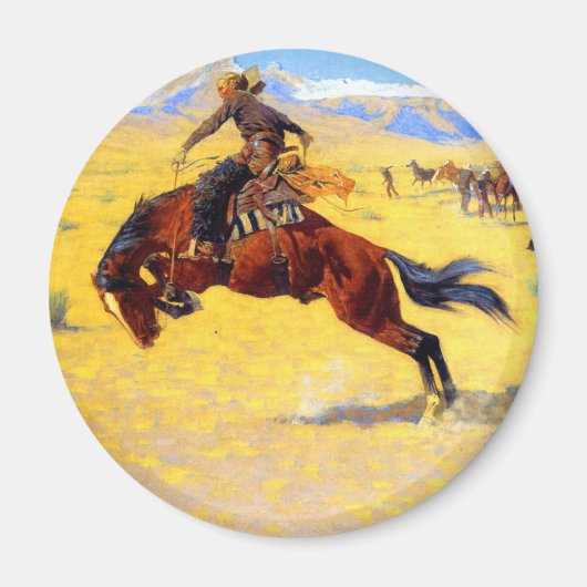 Remington Old West Horse and Cowboy Magneet (Voorkant)