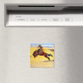 Remington Old West Horse and Cowboy Magneet (Insitu (Vaatwasser))