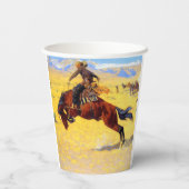 Remington Old West Horse and Cowboy Papieren Bekers (Achterkant)