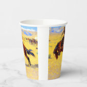 Remington Old West Horse and Cowboy Papieren Bekers (Links)