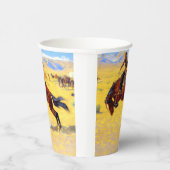 Remington Old West Horse and Cowboy Papieren Bekers (Rechts)