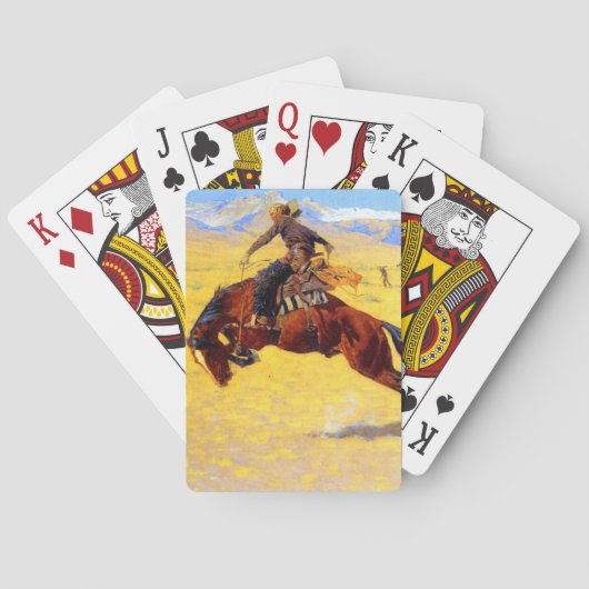 Remington Old West Horse and Cowboy Pokerkaarten (Achterkant)