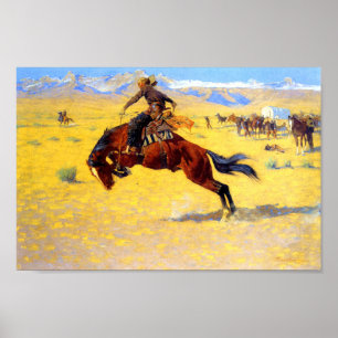 Remington Old West Horse and Cowboy Poster