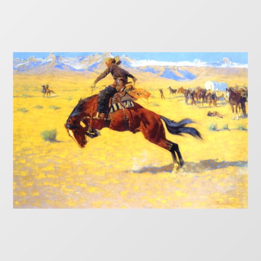 Remington Old West Horse and Cowboy Raamsticker (Vel)