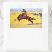 Remington Old West Horse and Cowboy Rechthoekige Sticker (Tas)