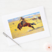 Remington Old West Horse and Cowboy Rechthoekige Sticker (Envelop)