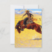 Remington Old West Horse and Cowboy RSVP Kaartje (Voorkant)