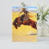 Remington Old West Horse and Cowboy RSVP Kaartje (Staand voorkant)