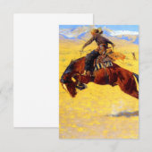 Remington Old West Horse and Cowboy RSVP Kaartje (Voorkant / Achterkant)