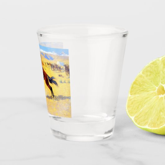 Remington Old West Horse and Cowboy Shot Glas (Rechts)