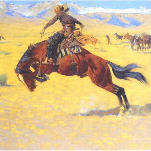 Remington Old West Horse and Cowboy Sticker (Voorkant)