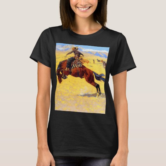 Remington Old West Horse and Cowboy T-shirt (Voorkant)