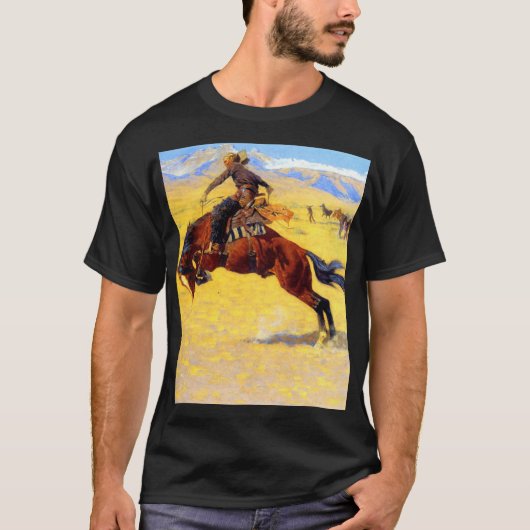 Remington Old West Horse and Cowboy T-shirt (Voorkant)