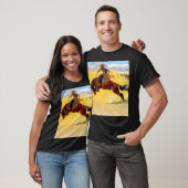 Remington Old West Horse and Cowboy T-shirt (Unisex)
