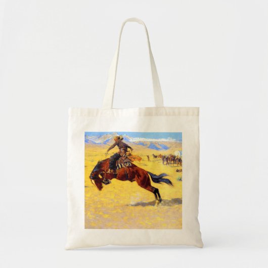 Remington Old West Horse and Cowboy Tote Bag (Voorkant)