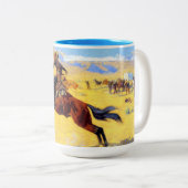 Remington Old West Horse and Cowboy Tweekleurige Koffiemok (Voorkant rechts)