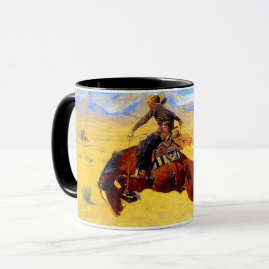 Remington Oude West Paard en Cowboy Mok (Voorkant links)