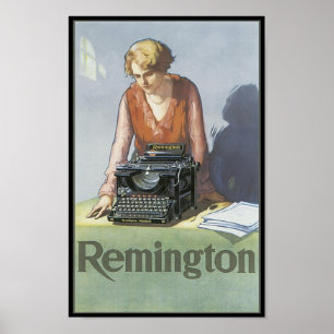 Remington-schrijfmachine advertentie Poster