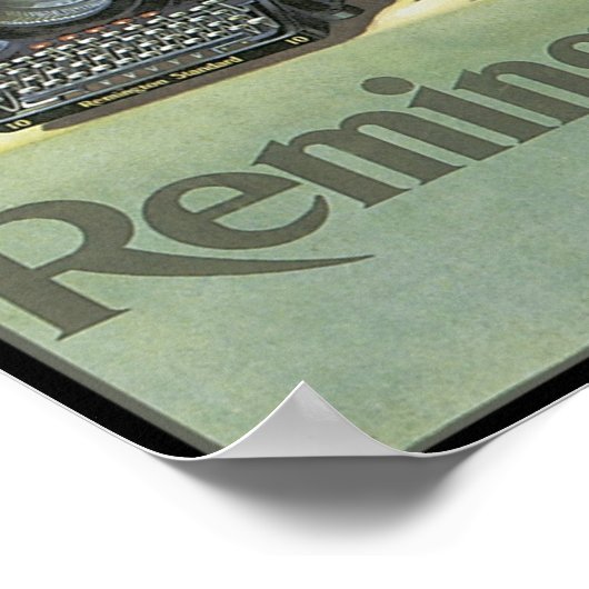  Remington-schrijfmachine advertentie Poster (Hoek)
