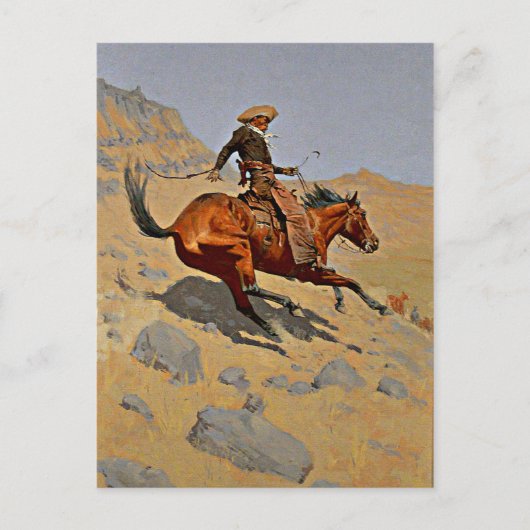 Remington - The Cowboy, 1902 Briefkaart (Voorkant)