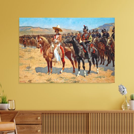 Remington The Mexican Major Painting Canvas Afdruk (Insitu (Woonkamer))