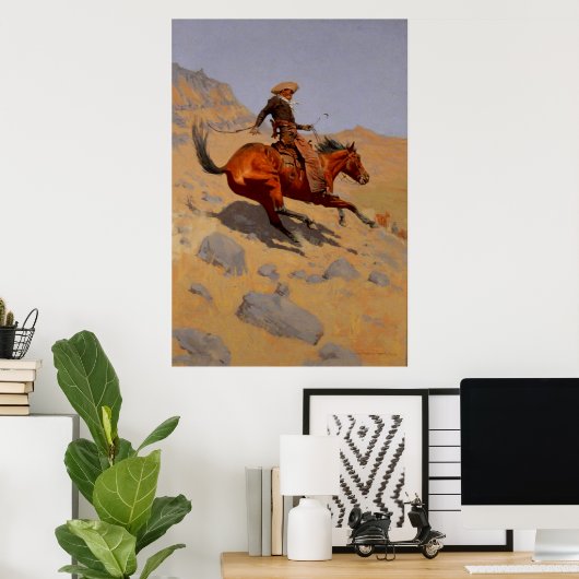 Remington's Cowboy 1902 Poster (Thuiskantoor)