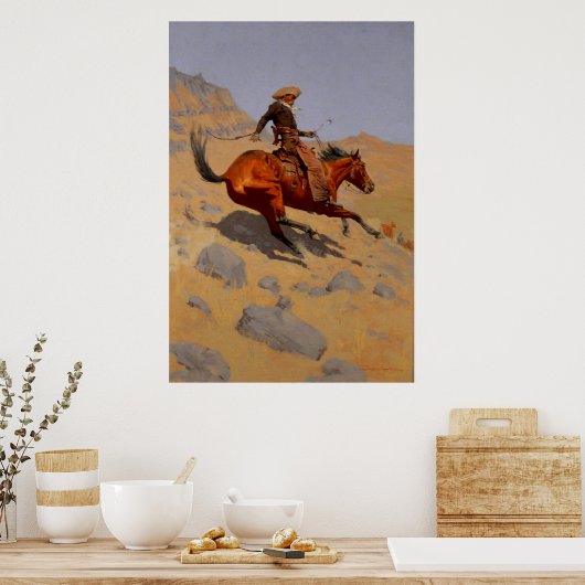 Remington's Cowboy 1902 Poster (Keuken)