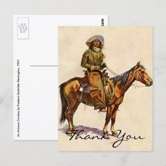 Remington's Een cowboy uit Arizona Briefkaart (Voorkant / Achterkant)