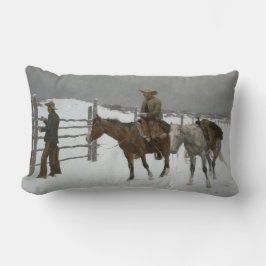 Remington's 'Het einde van de Cowboy'. Kussen